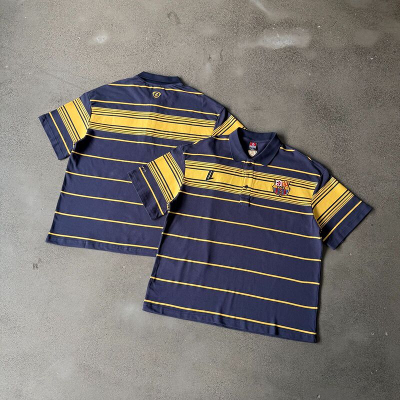High-quality ultralight trendy American retro street style striped embroidered Polo shirt with a turn-down collar and short sleeves
