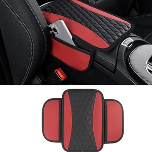 Wholesale car armrest case cushion PU leather embroidered three-dimensional cross-border explosion non-slip central armrest case cushion