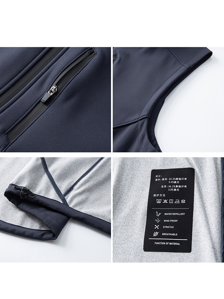 High-end transfronterizo collar estudio ropa de trabajo chaleco de equipo de publicidad chaleco logotipo impreso personalizado