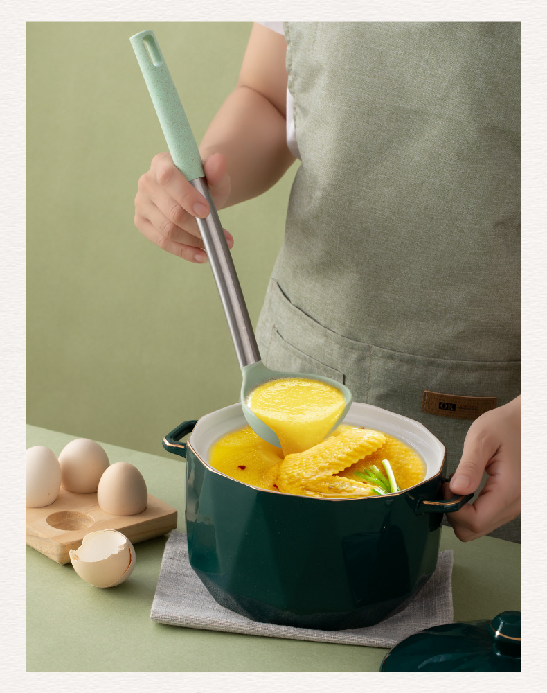 Silikon mutfak eşyaları 7 parçalı set pişirme spatulası mutfak eşyaları silikon tencere spatula çorba kaşığı pişirme yapışmaz mutfak eşyaları seti