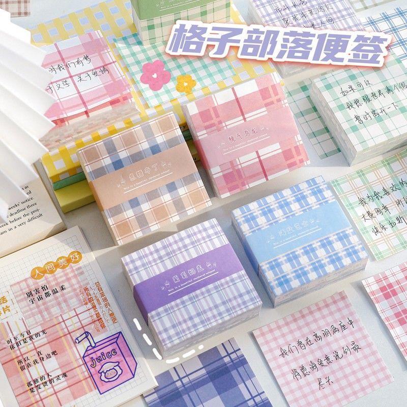 Tartan tribe ins PDA write background Primer source material decorate Collage Notes Paper