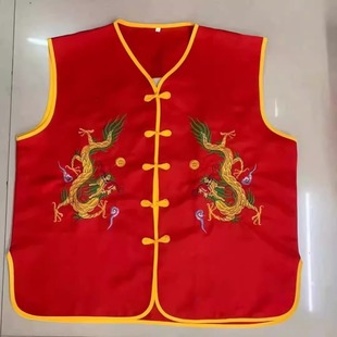 Red Clothing for Worshiping Buddha, Temple and Taoist Temple Volunteer Clothing, Vest, Temple Fair Clothing, Traveling God and Incense Clothing, Ancestor Worship Clothing