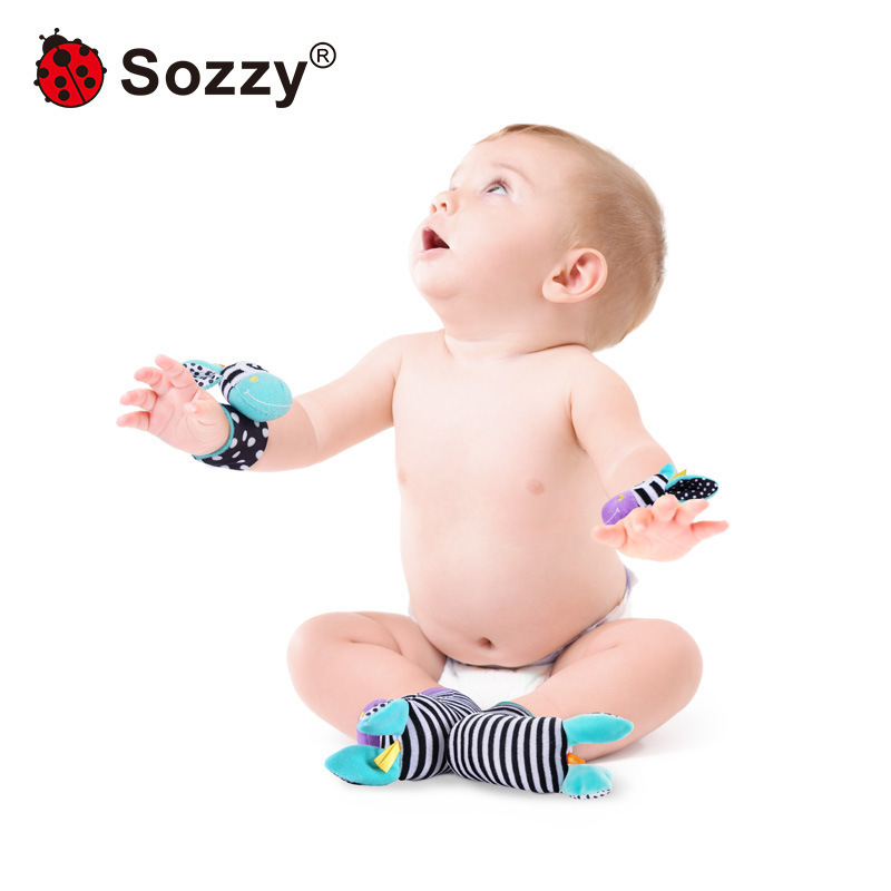 Sozzy ベビーガラガラ時計パズル新生児 0-3 歳ギフトリストストラップベビーソックスおもちゃ卸売|undefined