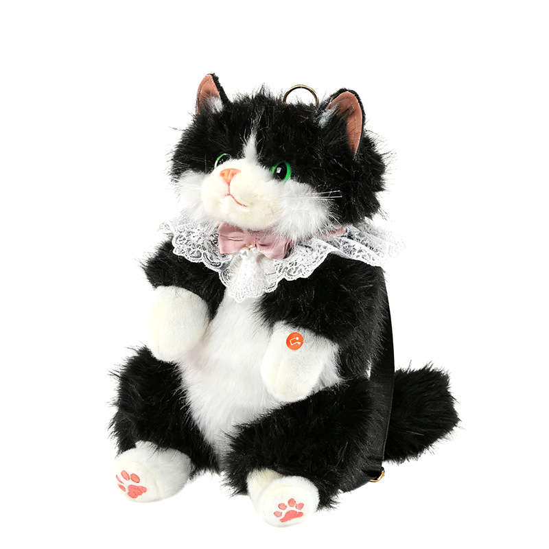 Cute muñeco gato mochila juguetes de peluche portátiles para salir mascota mochila regalo de cumpleaños para novia