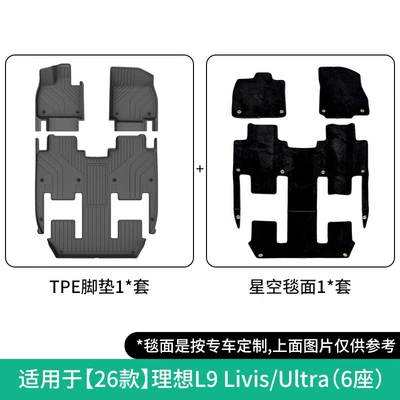 Suitable for the 2026 Model Modelə uyğun ayaqaltı - 26-ideal-l9-livisultra-double-layer-starry-sky-blanket-floor-mats