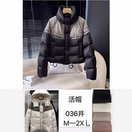 跨境2冬季新款棉衣女中长款过膝修身棉袄外套彩毛领时尚棉服女