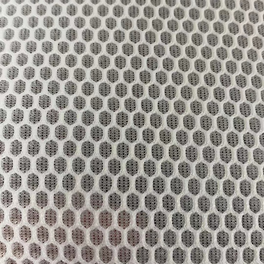 现货三明治网眼布蜂巢六边形三明治箱包汽车坐垫运动鞋材宠物衣服