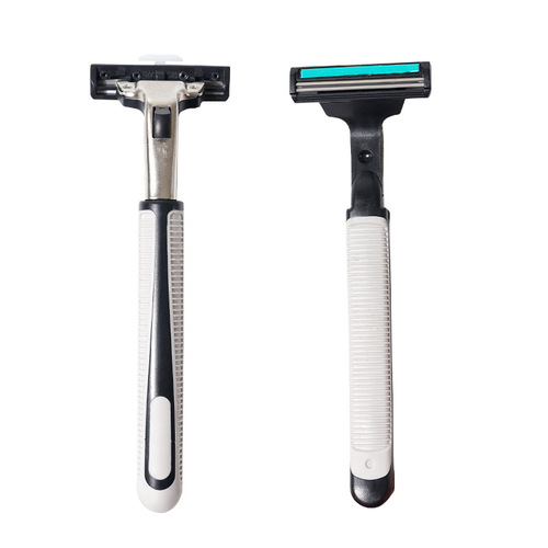 Source manufacturer wholesale universal manual disposable razor with 2-layer blade, portable shaver, dropshipping