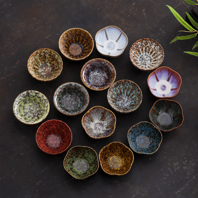 Brushed Dragon-Shaped Flower Cup, Anti-Scald Ceramic Cup, Hand-Warming Cup, Large Capacity Master Cup, Tea Cup