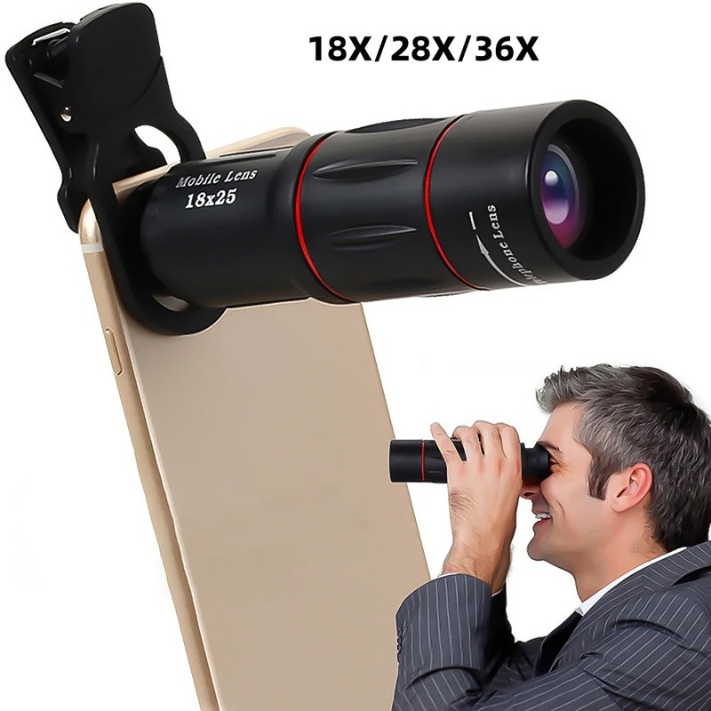 人気の望遠携帯電話レンズ 18X25 コンサート高精細高出力単眼望遠鏡外部接続携帯電話写真撮影|undefined