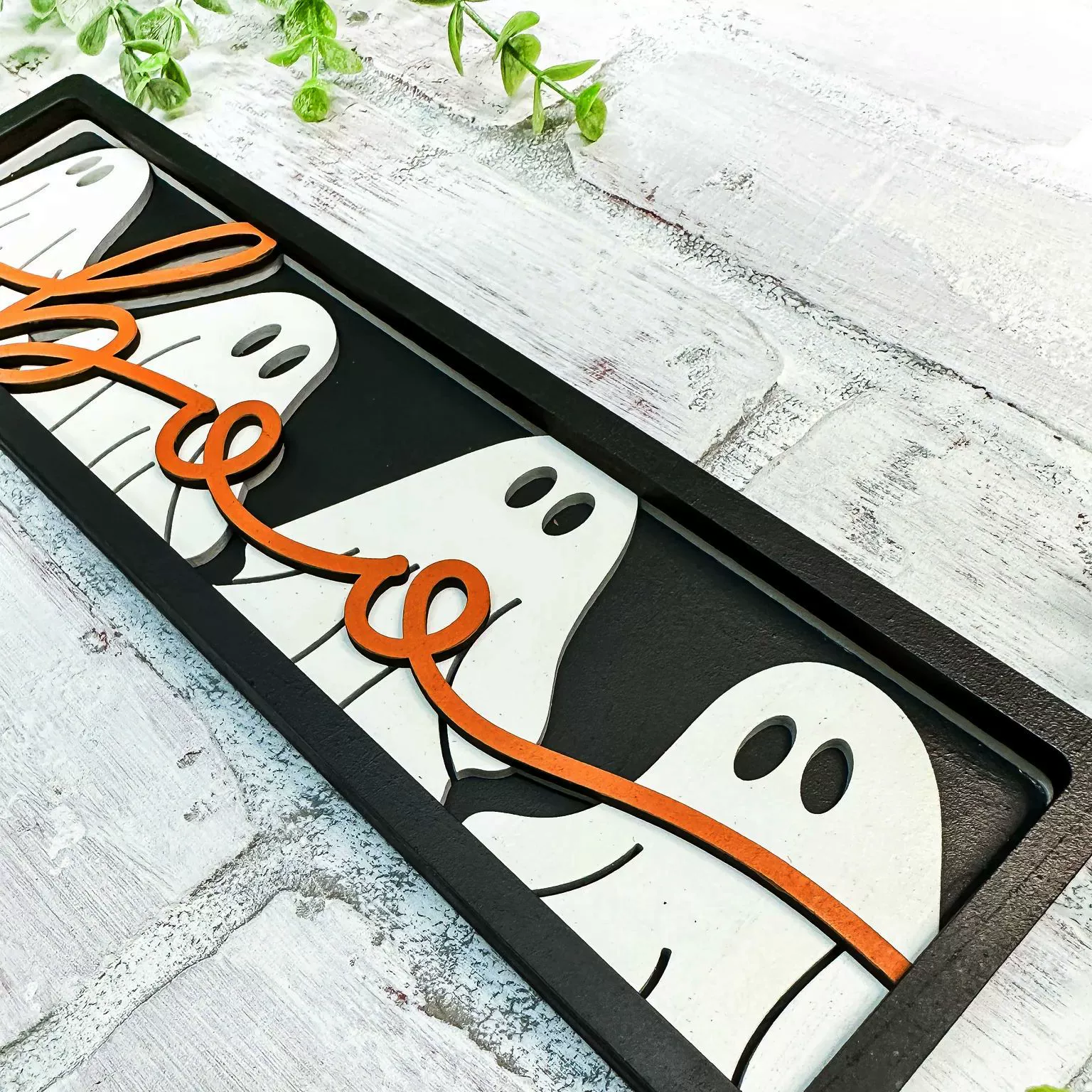 Новый кросс-бордер продукт 3D Halloween BOO призрак рамка декорация праздничные принадлежности для центрального стола праздника