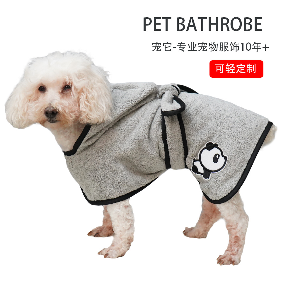 Mascota Amazon absorbente Albornoz para mascotas de secado rápido coral polar mascota bordado perro ocio Albornoz fabricante en stock