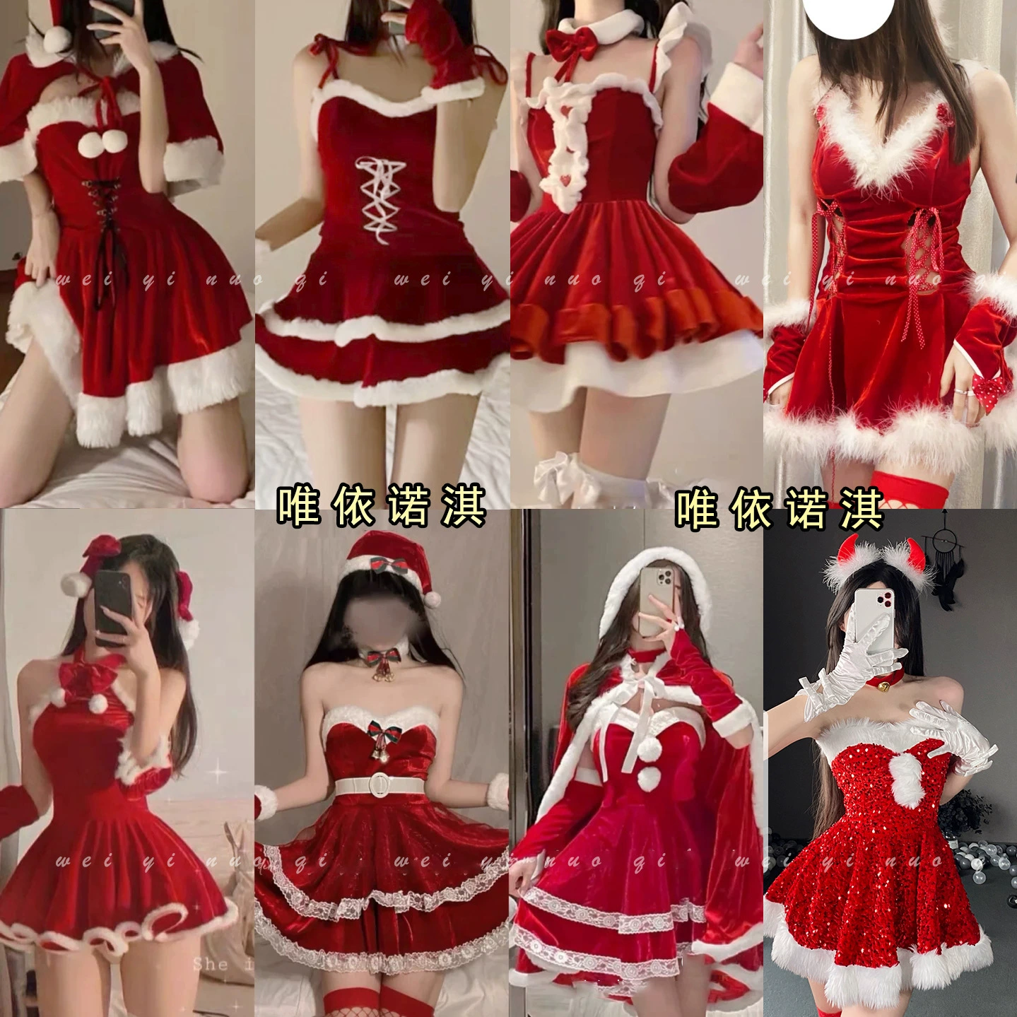 Набор Санта Клауса оптовой продажи границы Рождества одежды КОС зайчика костюма Рождества нового равномерный полный