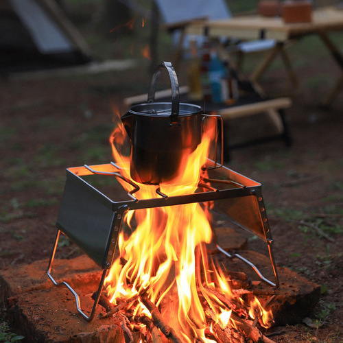 1.2L Outdoor Stainless Steel Kettle, Hanging Pot for Picnics & Tea, Portable Cookware, Camping Water Boiler, Perfect for Road Trips and Outdoor Cooking