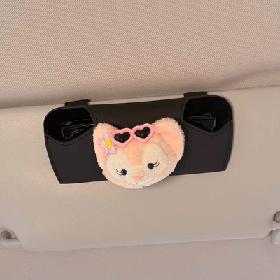 Car Glasses Clip/Bill Clip Case, Car Sunglasses Case - cute-bell-glasses-case-black