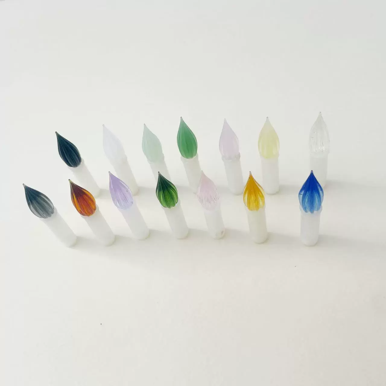 金豪82改彩色玻璃蘸水笔尖钢笔替换尖试色勾线笔玻璃笔琉璃玉石绿