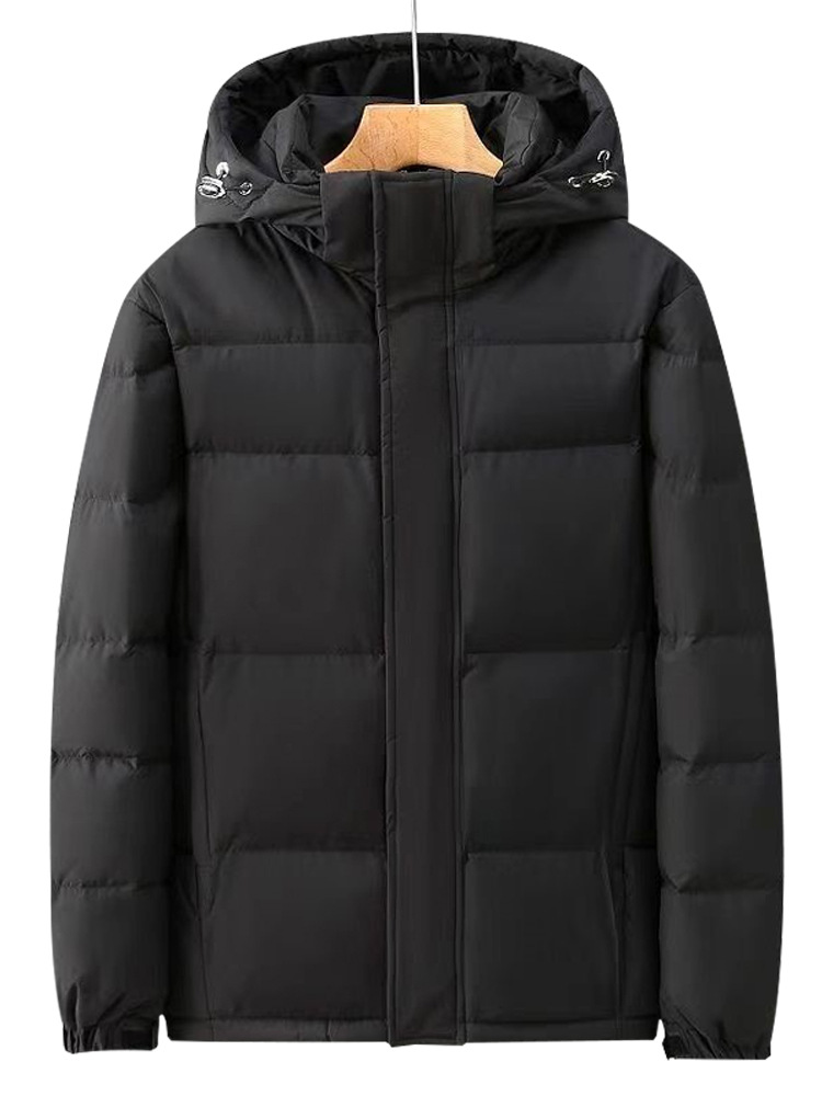 Versatile casual down men's winter new school uniform hooded jacket outdoor warm and cold proof clothing_voghion.com