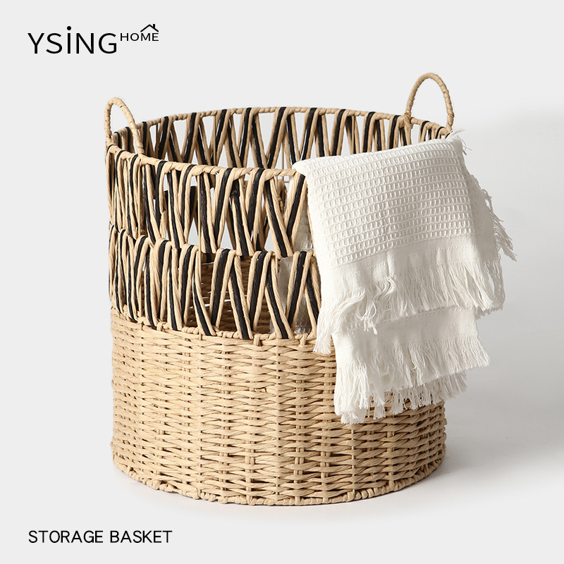Cesta de ropa sucia doméstica de alto valor visual de lujo ligero cesto de almacenamiento de ropa sucia baño gran capacidad de lavandería cesto de ropa sucia