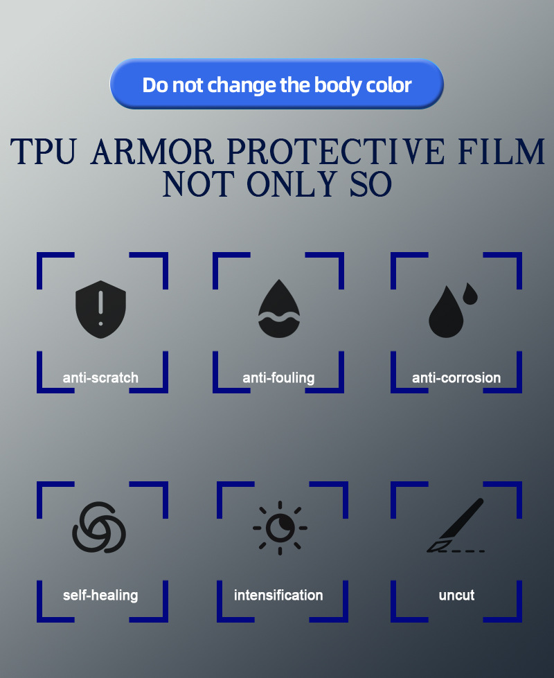 Cross-Border Special Car Pre-Cut Suitable for Tesla Cybertrucktpu Paint Protective Film Amazon