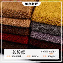 驼驼绒颗粒羊羔绒全涤仿羊绒布 秋冬服装家纺睡衣家居服保暖面料