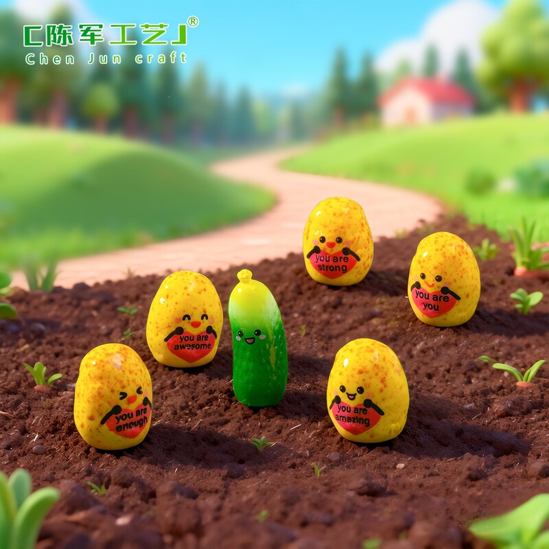 Cross-Border New Products, Cute Potatoes, Cucumbers, and Vegetables, Mini Garden Decoration DIY Accessories, Mini Ornaments
