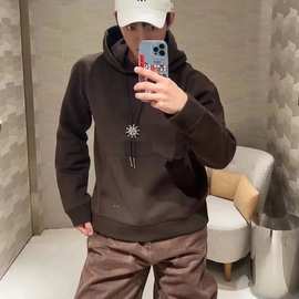 毒家现货正确版原标V家太阳花铜件套头连帽卫衣休闲宽松男女同款