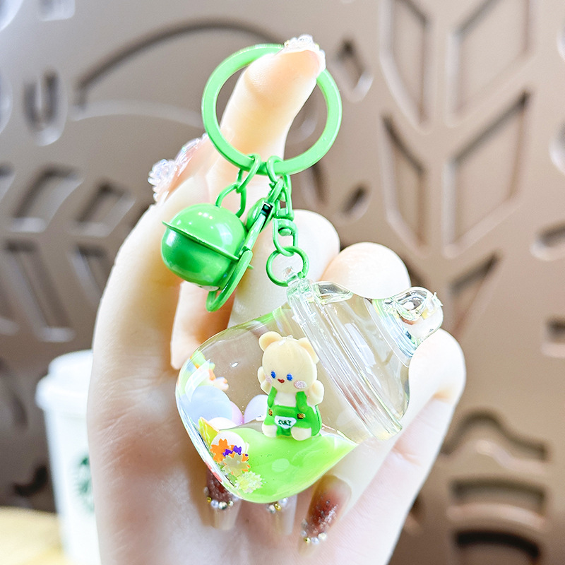 Cartoon Dream Bear Girl Keychain leche rosa muñeca adorable bolso de pareja colgante pequeño regalo al por mayor