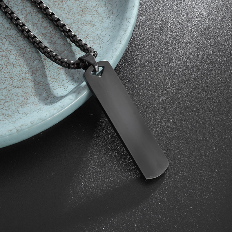 Titanium Steel Geometric Long Necklace