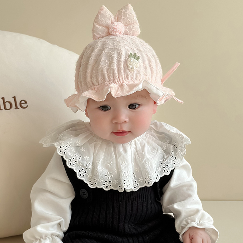 Sombrero de bebé primavera y otoño delgado sombrero de pescador 0 junio pequeño mes de edad bebé sombrero de sol gorro de bebé lindo sombrero de feto recién nacido