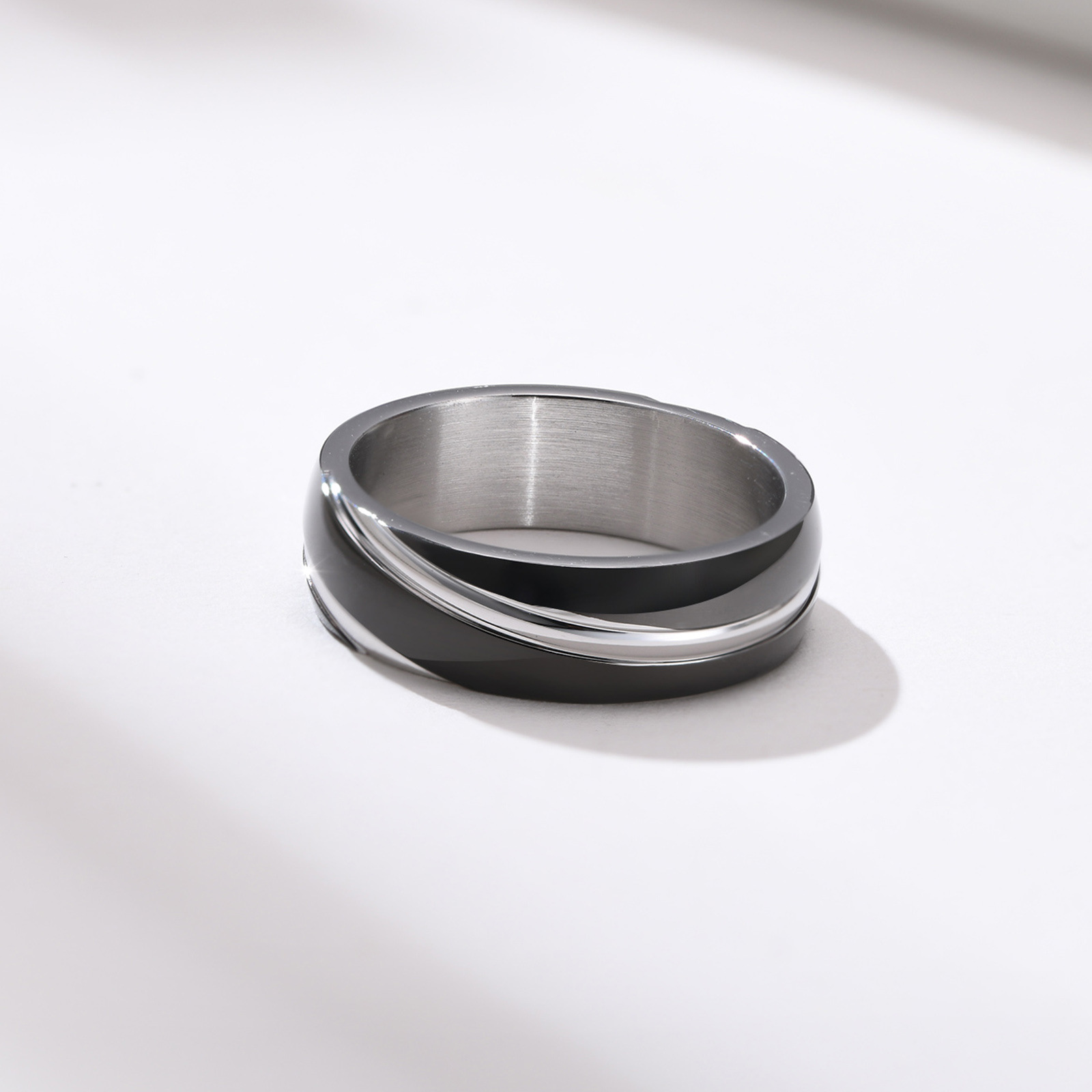 6g Weight Rings Classification 5, 6, 7 Ring Size Daily Occasion Stainless Steel Material Geometric Pattern Men'S Gender Plating Design Simple Style Style Simple Style Geometric Stainless Steel Rings Plating Stainless Steel Rings 14