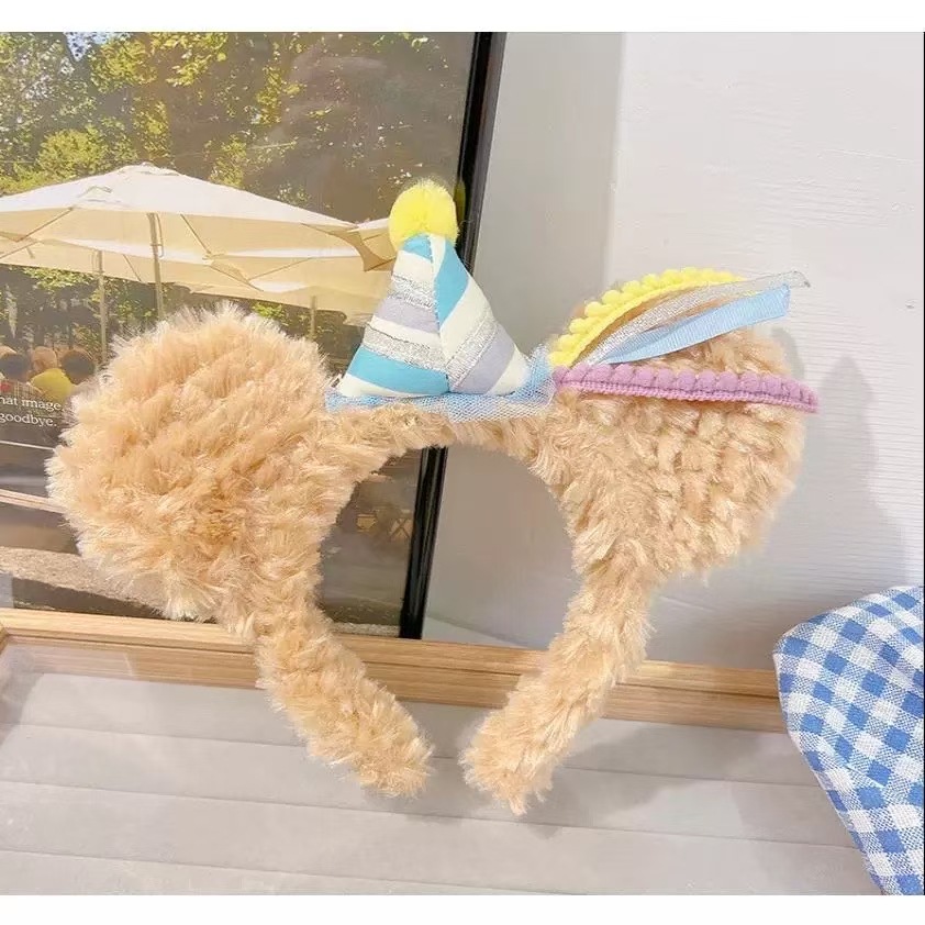 Nuevo hermoso amor tridimensional oso cabello red de peluche rojo dibujos animados orejas lavar la cara cabello red adornamiento para el cabello rojo al por mayor