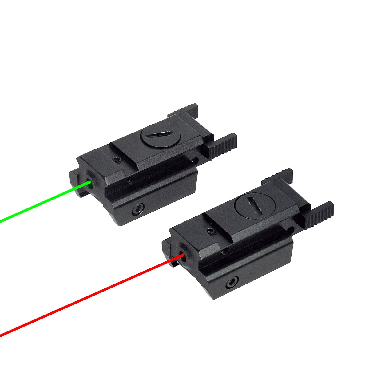 Миниатюрный красно-зеленый лазерный прицел низкопрофильного типа, внешний, 11/20 мм, металлический, высокоточный.