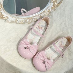 Lolitaロリータ低ヒール靴女子2025春の新型蝶結び学生百合JK制服靴