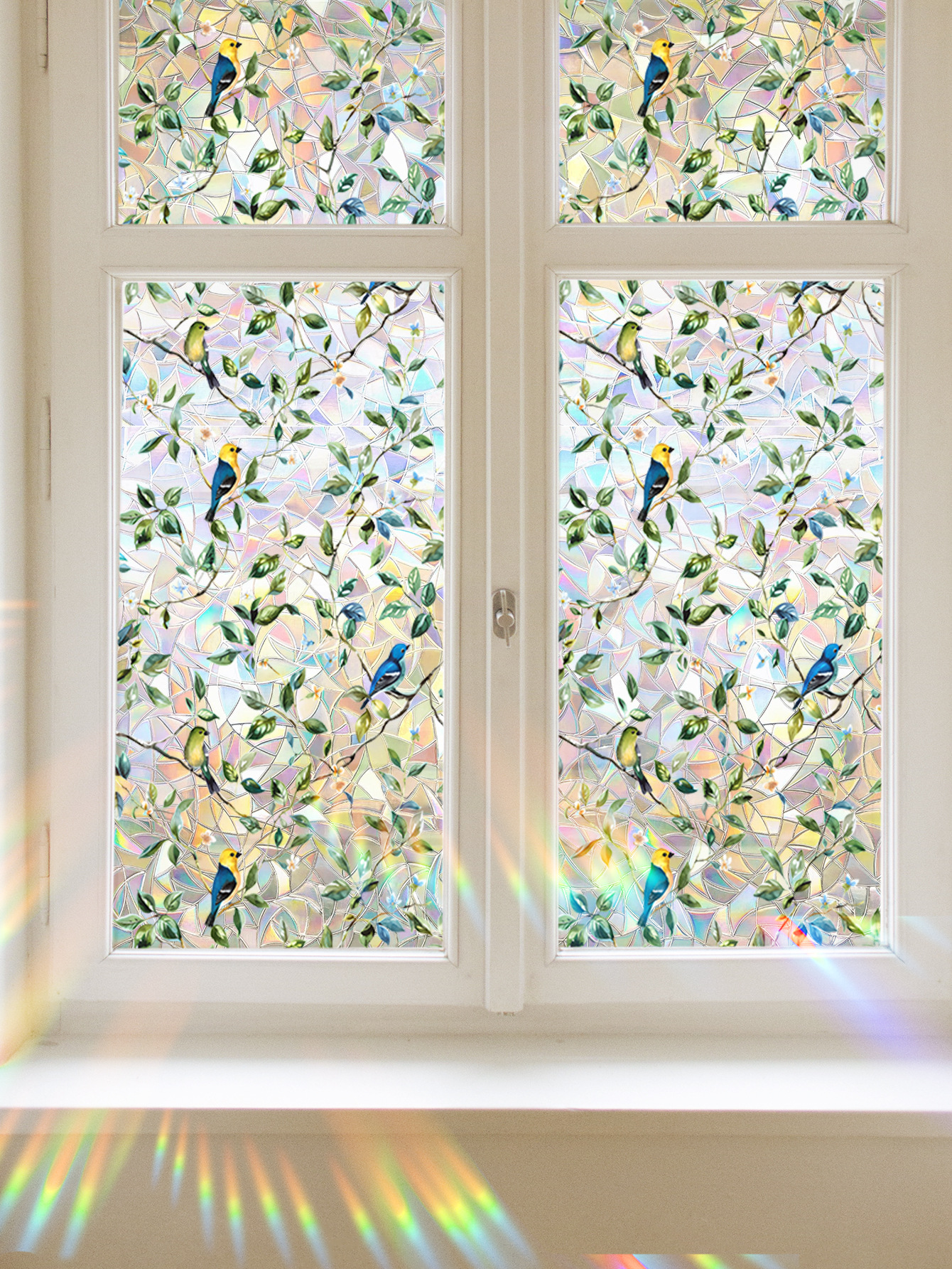 140g Weight Glass paster Home Textiles & Decor Type PVC Material Leaf Pattern Casual, Pastoral Style Casual Pastoral Leaf PVC Glass Paster Wall Art 186