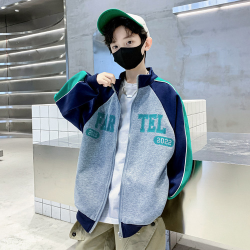Spring and Autumn children's clothing, Korean style new children's suits, boys' jackets, street-friendly and handsome, middle-aged and older children's spring clothing, baseball uniforms, trendy