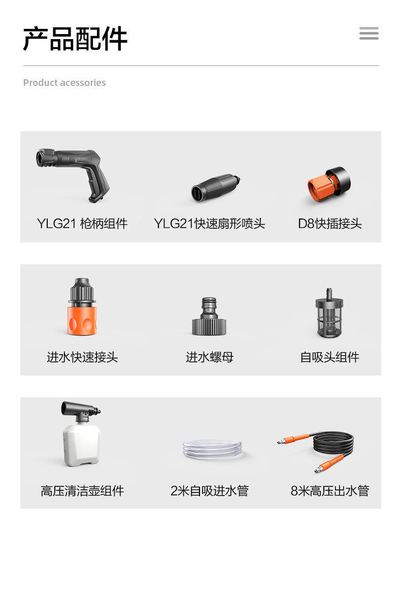 Yili High-Pressure Car Washing Machine Household 220V High-Power Water Gun Water Pump Fully Automatic Cleaning Machine Small Portable 3180