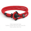 New Milan Line Ocean Series Anchor Style Whale Whale Bracelet Bennis Nian Couple Red Hand Rope