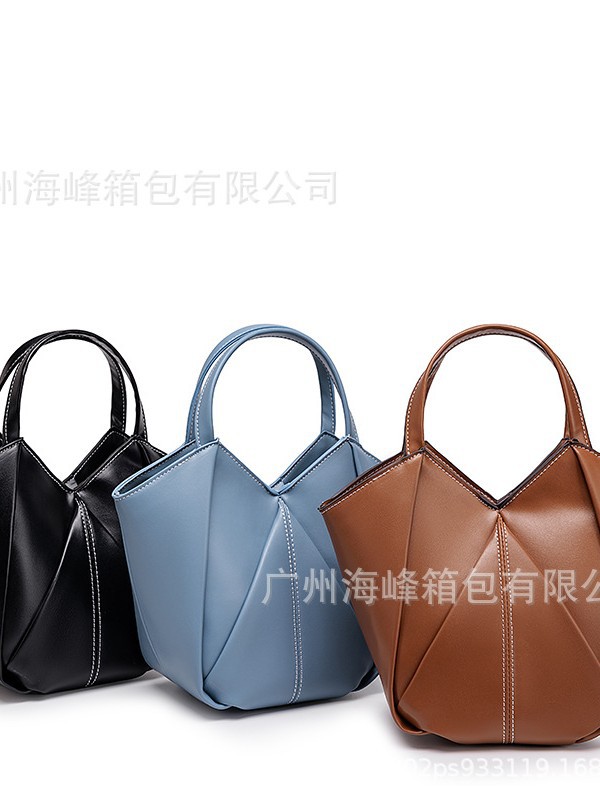 Qadın Mini Çanta, Qəhvəyi, Bucket və Crossbody Model