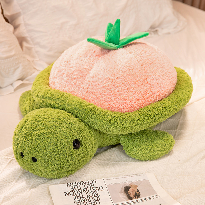Piña tortuga muñeca verde piel tortuga muñeca tortuga almohada niña muñeca de trapo niños Linda pequeña tortuga de peluche de juguete