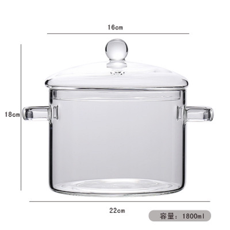 Vidrio de borosilicato hogar fuego abierto calefacción mini olla de fideos instantáneos tazón de cerámica eléctrica se puede calentar sopa olla hirviendo