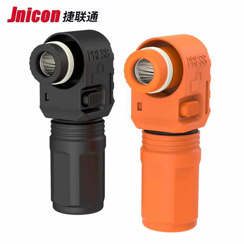 单芯储能连接器100A 150A 200A航空插头 铜排内外螺纹穿墙式插座