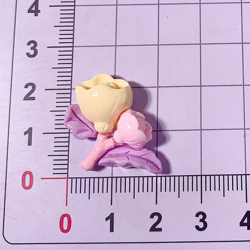 Nueva serie de flores de corn de macarón Diy accesorios de resina crema pegamento para el cabello caja de papelería colgante material hecho a mano