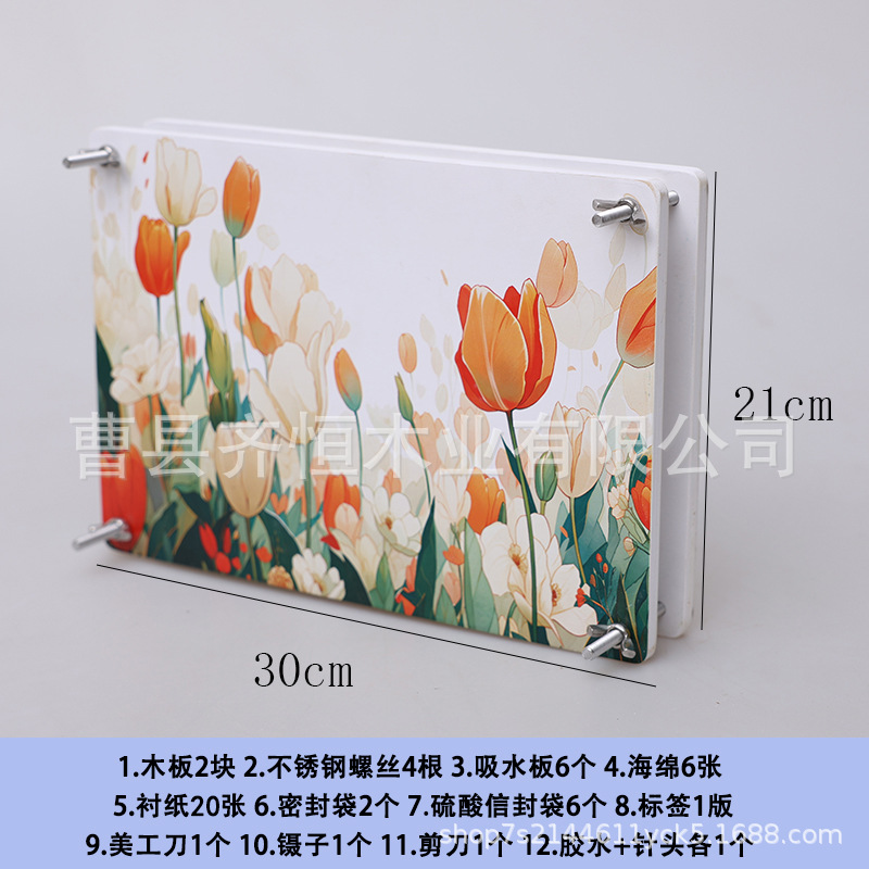 Tiktok impresora planta espécimen herramienta de fabricación hecha a mano flor seca rebanadas de fruta hojas secas DIY