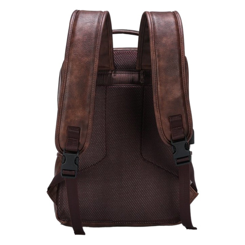 2023 New European and American Retro Backpack Fashion Retro Men Backpack Solid Color Youth Backpack Student Bag