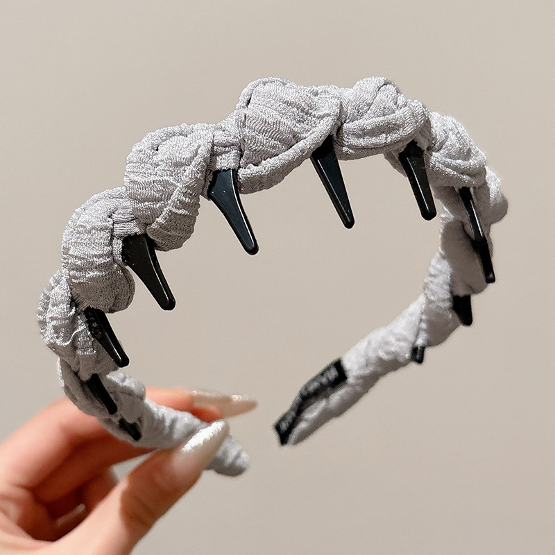 Diamond Louis París princesa banda de cabello 2025 nuevo pequeño viento fragante cráneo alto con dientes banda de cabello antideslizante tarjeta de cabello