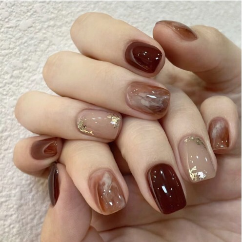 Rendering caramel Gradient Wear Armor Advanced Cute Style Armor Autumn and Winter Wearable Nail Art False Nail Art Rendering caramel Gradient Wear Armor Advanced Cute Style Armor Autumn and Winter Wearable Nail Art False Nail Art