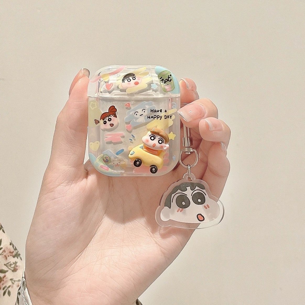 Cartoon crayons japoneses pequeños nuevos para Apple Airpod 4 auriculares caso de protección pro3 caso de protección
