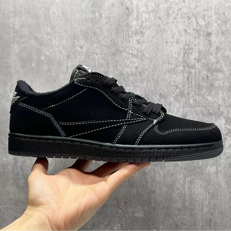 Putian pure original AJ1 low-top lightning reverse hook basketball shoes, TS co-branded Black Warrior couple's sports shoes, men's sneakers, women's sneakers Putian pure original AJ1 low-top lightning reverse hook basketball shoes, TS co-branded Black Warrior couple's sports shoes, men's sneakers, women's sneakers