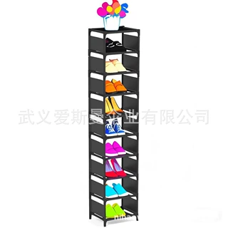简易卧室收纳塑料鞋架家用省客厅抖音同款宿舍鞋折叠鞋架空间多层