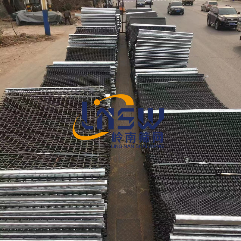Guangdong factory 65 manganese steel woven mesh mine vibrating screen carbon steel wire mesh can be made with drawings and feet